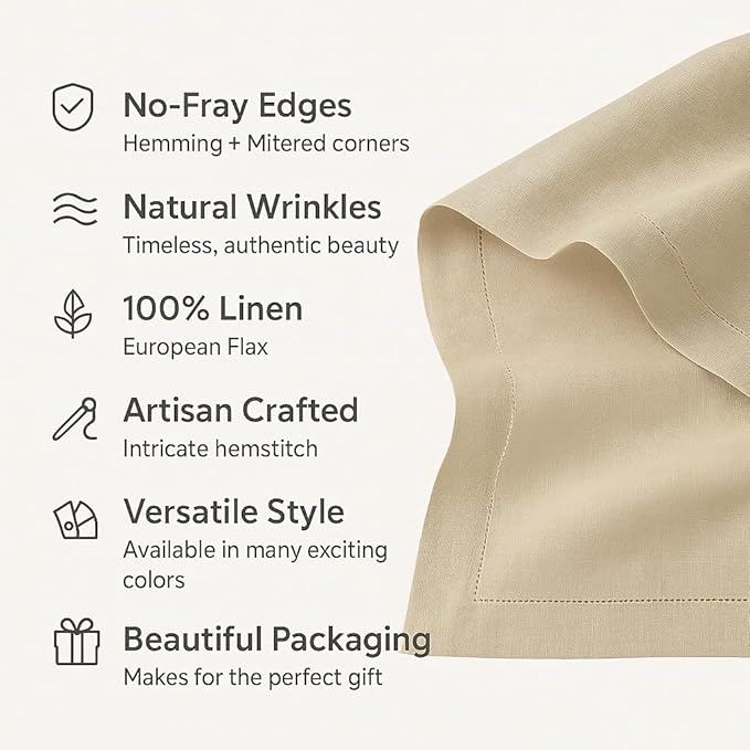 Home Ekaa Light Blue 100% Pure Linen Table Runner 36 inches – Hemstitch Coffee Table Runner 14 x 36 Inch Ideal for Dresser and Coffee Tables – Fall, Christmas, Winter, Holiday & New Year- Elara