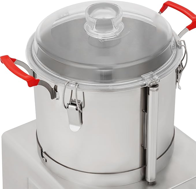 1100W 110V Commercial Food Processor, 10L Electric Stainless Steel Food Cutter 1400RPM High Output, Multifunctional Meat Grinder for Vegetable Fruits Grains Peanut Ginger Garlic