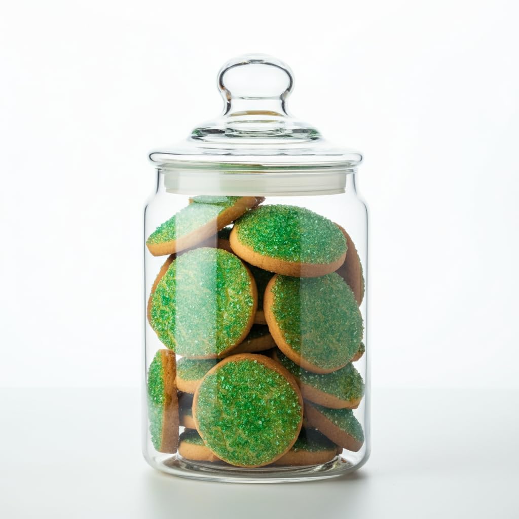 Bakerpan Green Sanding Sugar for Baking & Cookie Decorating - 5 Ounce Edible Green Sugar Sprinkles for Cookies, Cakes, Cocktails (Made In USA)