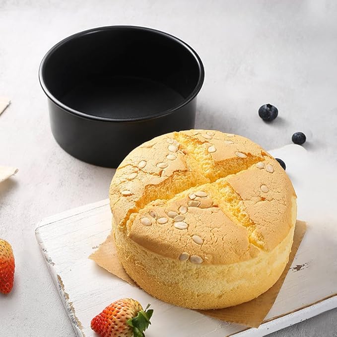 8 Inch Round Cake Pans Set of 2 Non-Stick Deep Stainless Steel Removable Bottom – Perfect for Multi-Tier Cakes, Birthday & Wedding Baking, Home & Professional Use
