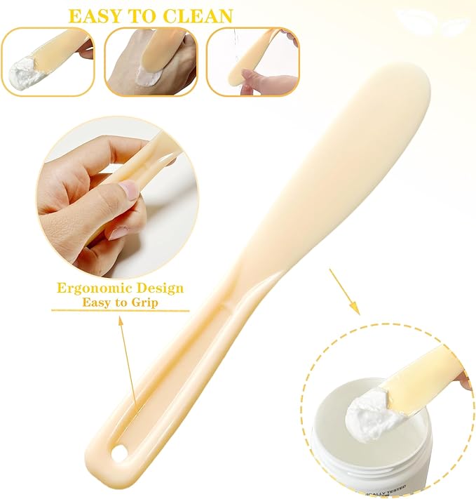 9Pcs Silicone Facial Mask Bowl DIY Face Mask Mixing Bowl for Home Salon Spa Face Skin Applicator Bowl with Stir Sticks, Black,White,Yellow