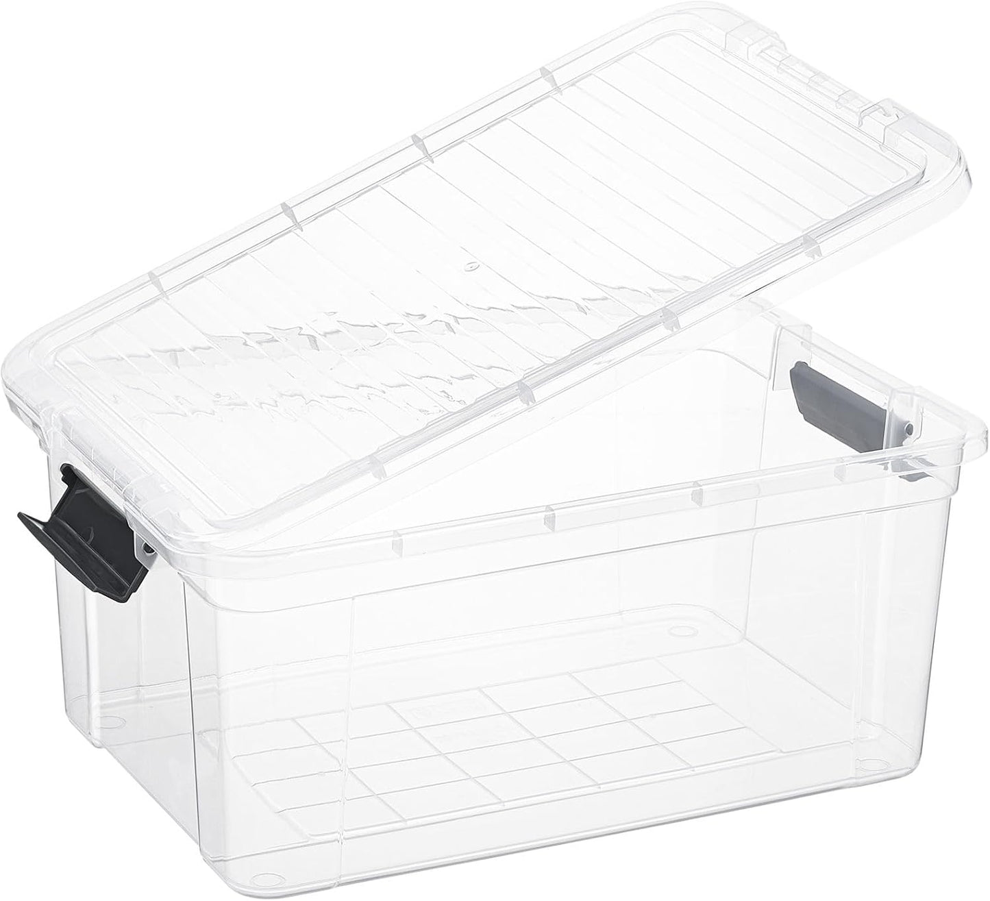 Superio Storage Bins with Lids- 4 Pack, 21 Qt Clear Boxes for Organizing, Stackable Plastic Containers- BPA Free, Non-Toxic, Odor Free, Organizer for Home, Office, Dorm