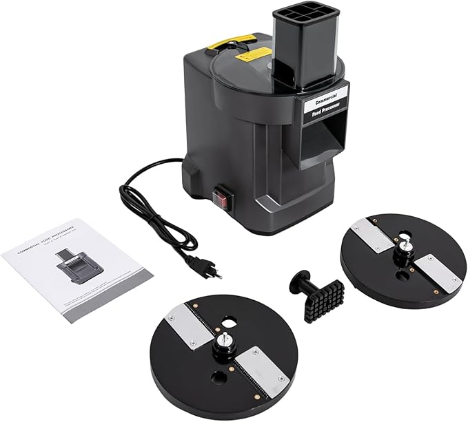 Electric Vegetable Dicer Slicer Commercial Food Processor 3 in 1 Vegetable Dicer Shredder & Slicer with 3 Steel Blades Automatic Veggie Fruit Cutting Slicing Machine for Restaurants