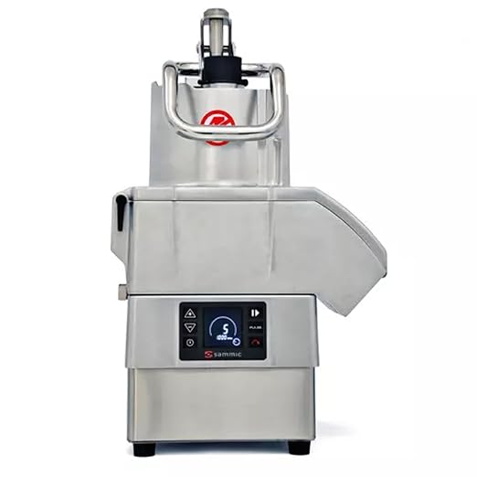 Sammic CA-4V Commercial Vegetable Prep Machine, 1300 lbs/hr Output, Variable Speed 300–1000 RPM, Force Control System, Continuous Feed Cylindrical Chute, Stainless Steel, Countertop