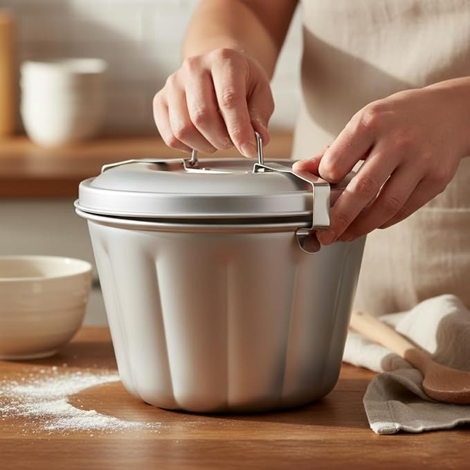 Mrs. Anderson's Baking Non-Stick Steamed Pudding Mold with Lid, 1.6-Liters