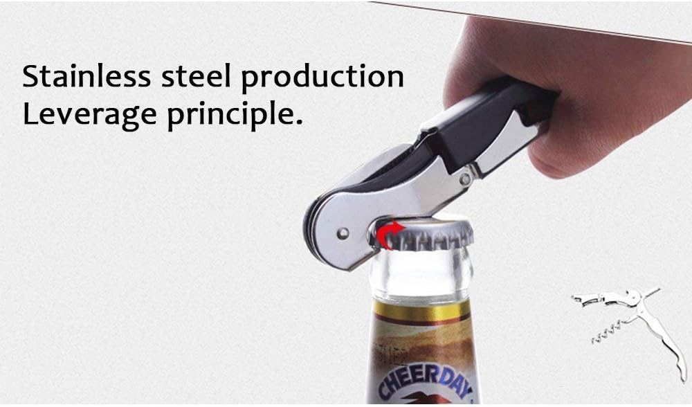 RECUTMS 12 Packs Corkscrew Wine Opener Stainless Steel Fold Beer or Bottle Opener Serrated Foil Cutter,Perfect for Bars,Restaurants,Family,Company Party (12 Color)