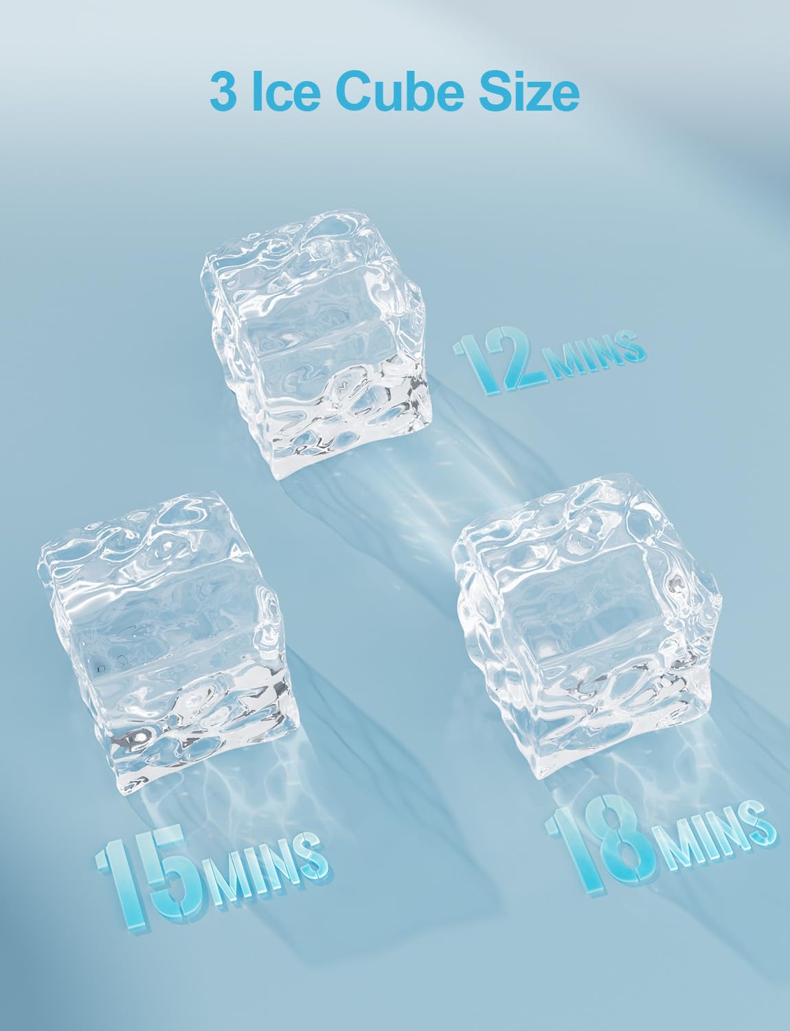 Commercial Ice Maker Machine, 100 lbs/24H Under Counter Ice Machine with 34lbs Ice Storage, Stainless Steel Freestanding Ice Makers for Home Bar Restaurant Outdoor, 45 Ice Cubes