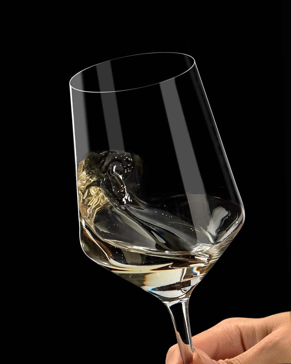 Red Wine Glasses Set of 2, Premium Crystal Wine Glasses Hand Blown, 15 oz,Thin Rim,Long Stem,Perfect for Red or White, Daily Use,Unique Wedding Anniversary Birthday or Birthday Gift