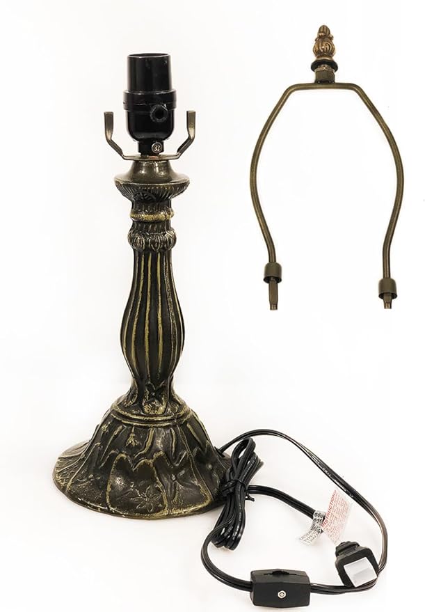 HUIMEIJU Table lamp Base with 10-14 inch lampshade, Tiffany Table lamp Base(Circular)