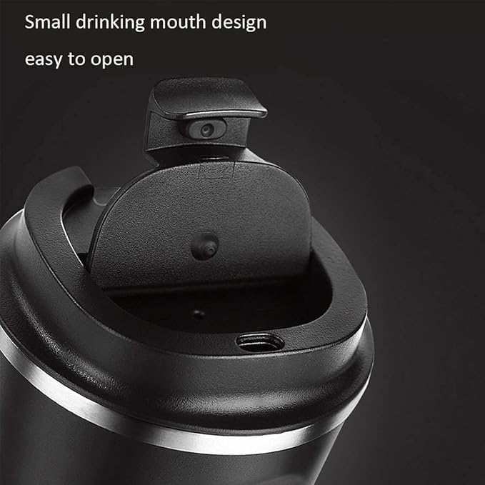12OZ Travel Coffee Mug, Double Walled Stainless Steel Insulated Vacuum Coffee Tumbler, Thermal Cup with Lid, for Hot and Cold Drinks
