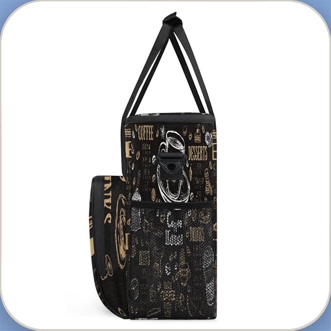 cfpolar Coffee Maker Storage Bag, Waterproof Travel Carrying Storage Tote Bag Organizer Case, Compatible with K-Mini or K-Mini Plus, And Suitable for Other Accessories， With Pockets for K-Cup Pods