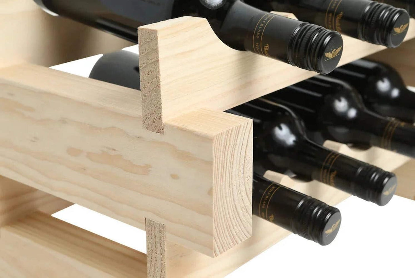 48 Bottle Wine Rack Natural Pine