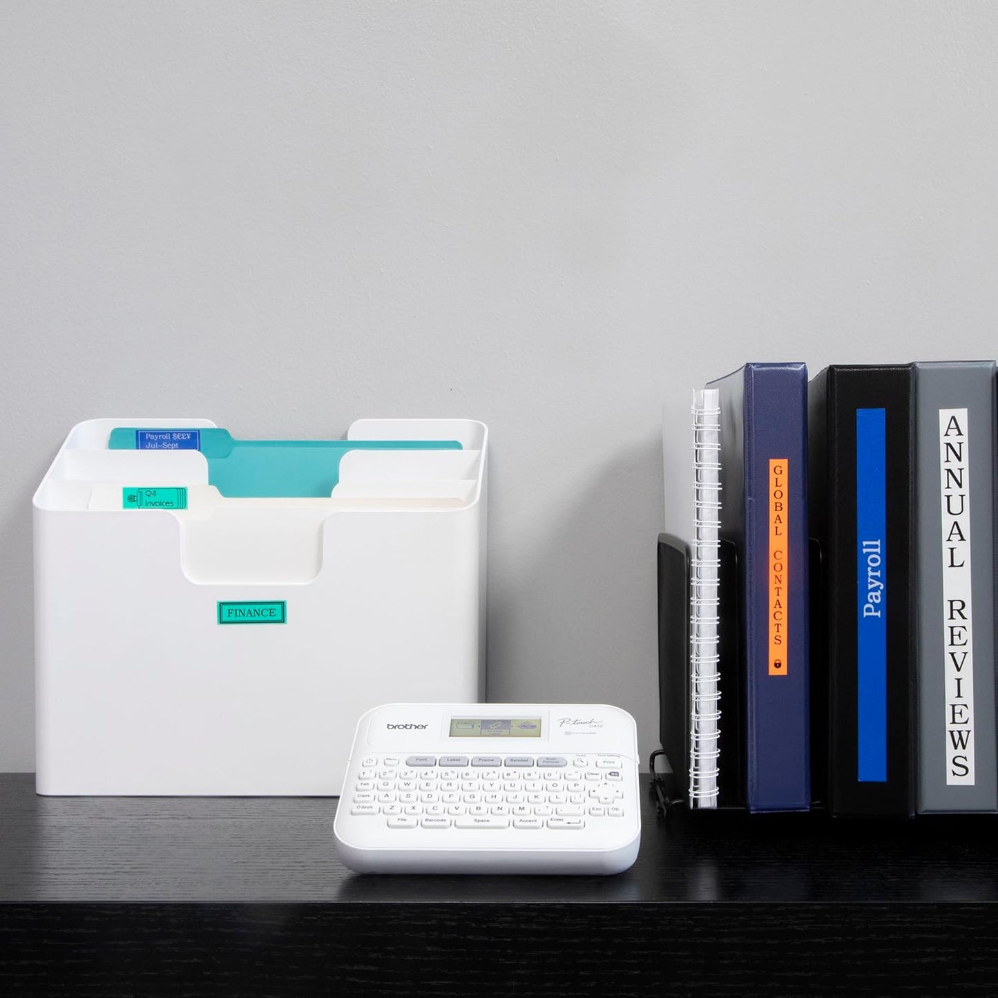 Brother P-Touch PT-D410 Home/Office Advanced Label Maker | Connect via USB to Create and Print on TZe Label Tapes up to ~3/4 inch (Renewed Premium)
