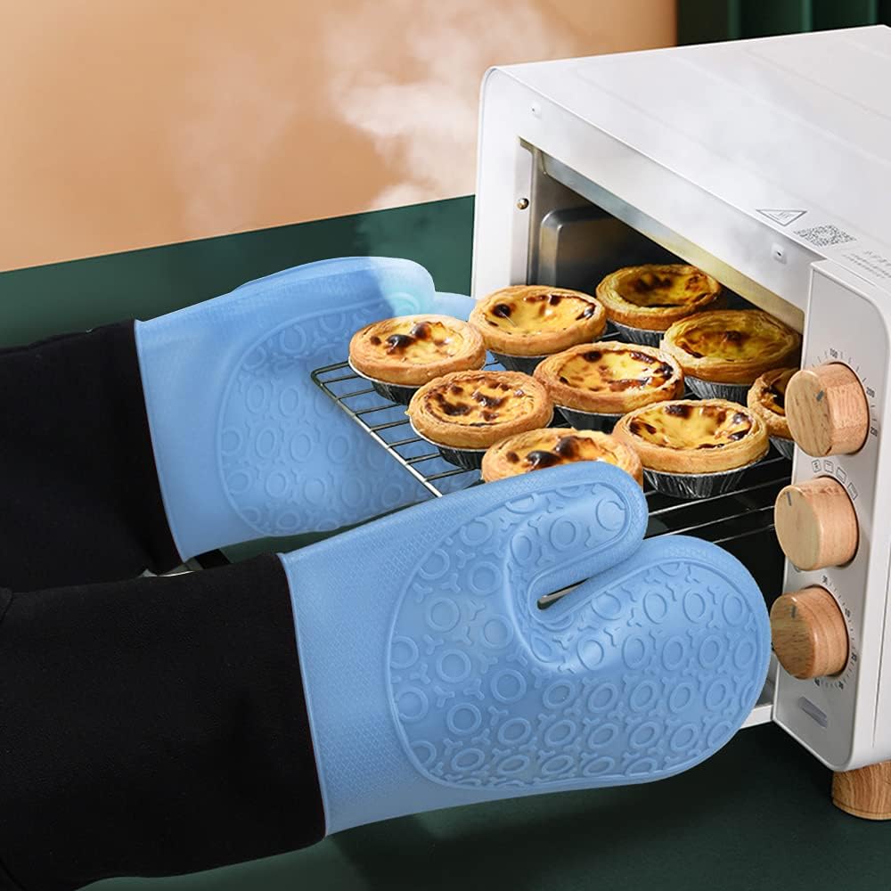 Extra Long Silicone Oven Mitts