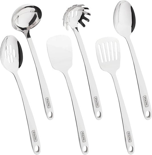 Viking Signature Handle 6-Piece Utensil Set, Silver
