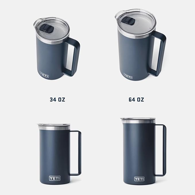 YETI Rambler 64 oz Pitcher, Vacuum Insulated, Stainless Steel with MagSlider Lid, Papaya