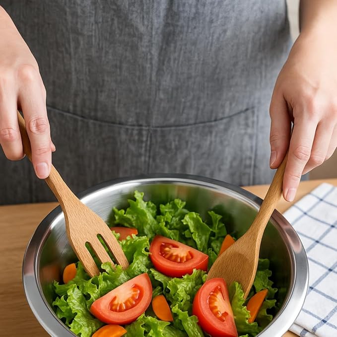 Stainless Steel Bowl | 9.75" x 4" (24.8 cm x 10.2 cm) | Brushed Finish with Polished Rim | Perfect for Mixing & Serving | Lightweight & Durable | Suitable for All Occasions