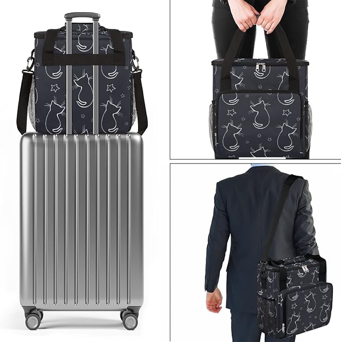 cfpolar Coffee Maker Storage Bag, Waterproof Travel Carrying Storage Tote Bag Organizer Case, Compatible with K-Mini or K-Mini Plus, And Suitable for Other Accessories， With Pockets for K-Cup Pods