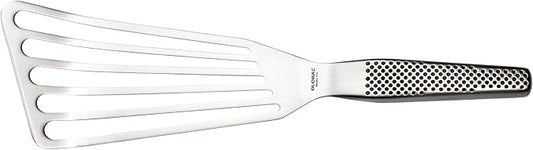 Global Fish Spatula, Rust Resistant Stainless Steel, Angled Slotted Turner, GS-27