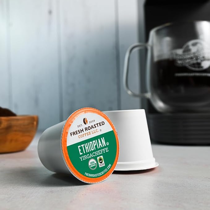 Fresh Roasted Coffee, Organic Single-Origin Variety Pack | USDA Organic, Kosher | K-Cup Compatible, 96 Pods
