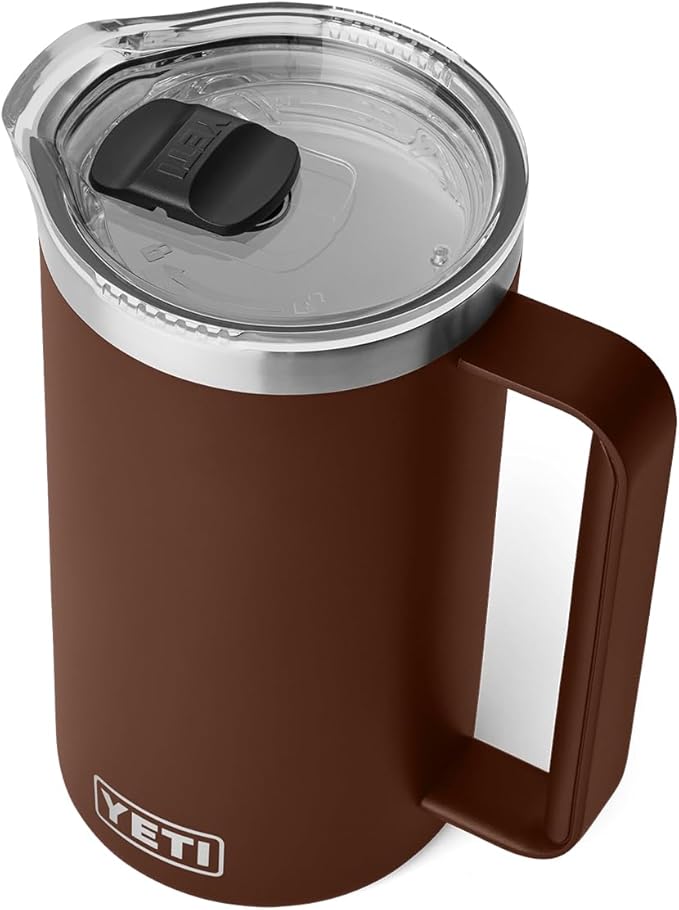 YETI Rambler 34 oz Pitcher, Vacuum Insulated, Stainless Steel with MagSlider Lid, Wetlands Brown