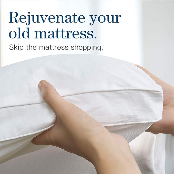 COONP Full Mattress Topper, Extra Thick Pillowtop, Cooling Plush Mattress Pad Cover Cotton Top Bed Topper Protector with 8-21 Inch Deep Pocket