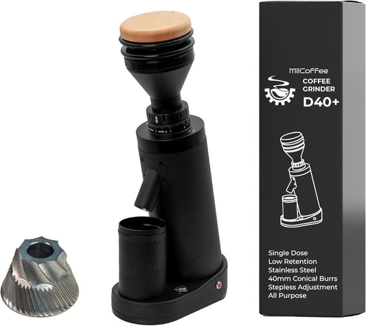 D40+ Single Dose Coffee Grinder (Black)