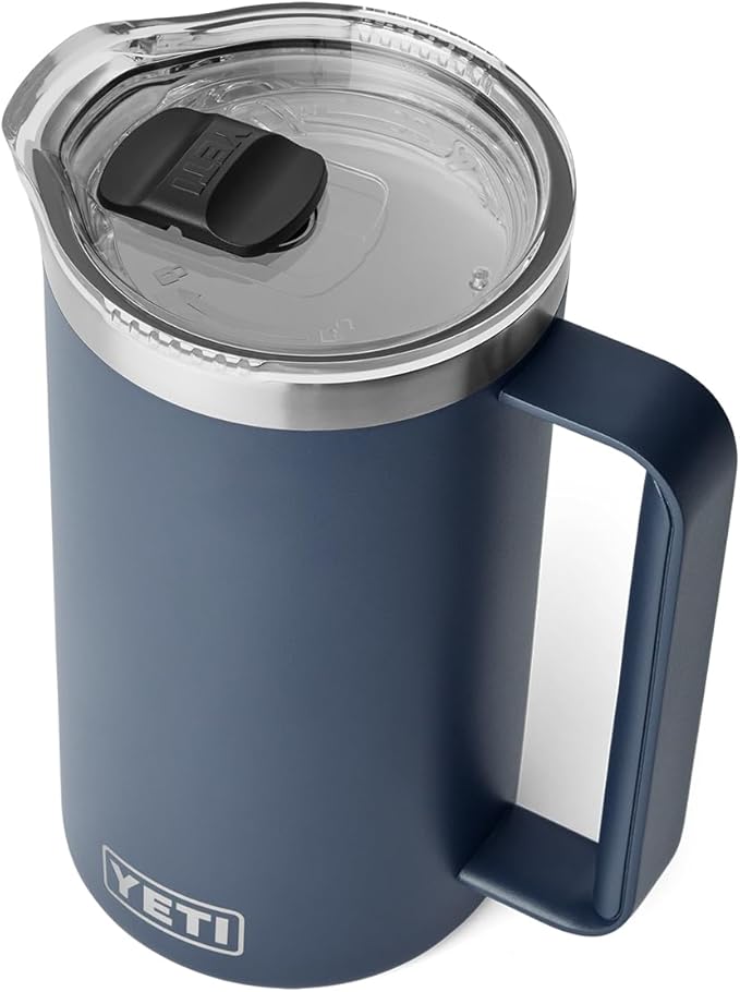 YETI Rambler 34 oz Pitcher, Vacuum Insulated, Stainless Steel with MagSlider Lid, Navy