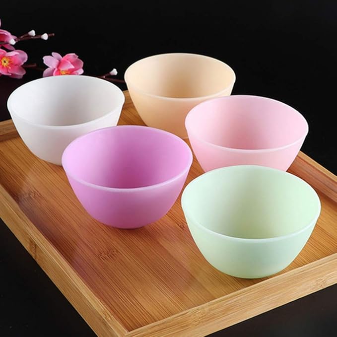 Healifty Silicone Facial Mixing Bowls 3-Pack 5X3.1 Inch Purple Prep Bowls for Face Mask Application Spa and Skin Care Tools