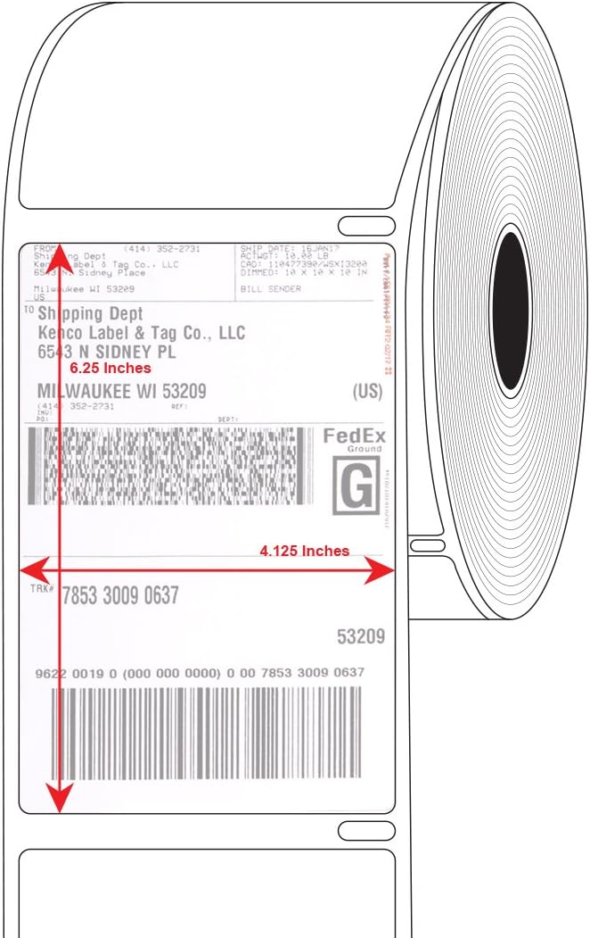 4" x 6" Compatible with Dymo® 4XL Postage Shipping Labels, Compatible with Dymo 1744907 (1 Roll - 220 Labels Per Roll) (48 Pack)