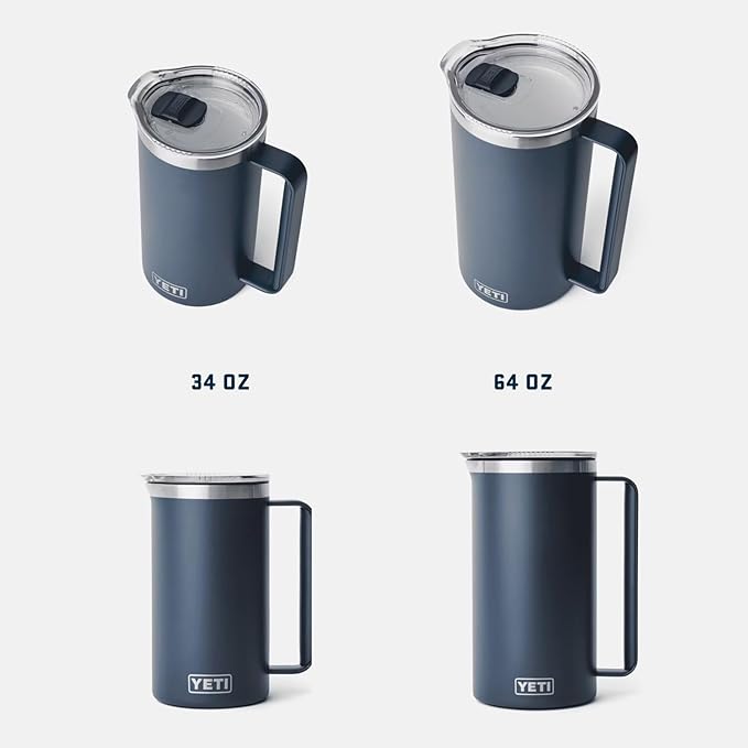 YETI Rambler 64 oz Pitcher, Vacuum Insulated, Stainless Steel with MagSlider Lid, Ultramarine Violet
