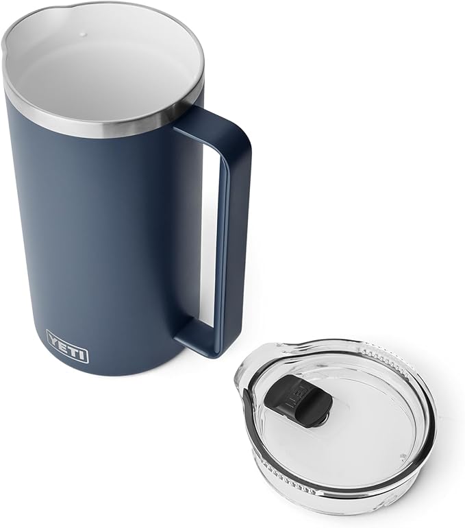 YETI Rambler 64 oz Pitcher, Vacuum Insulated, Stainless Steel with MagSlider Lid, Navy
