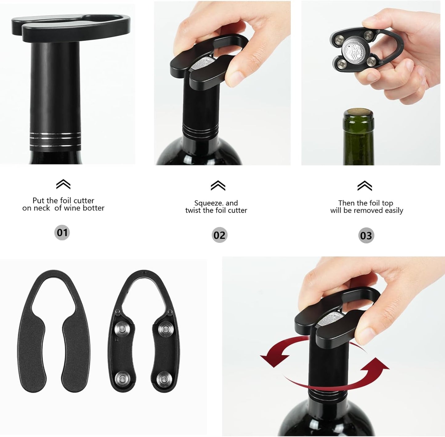Wine Air Pressure Pump Bottle Opener Set,Simple Wine Pump Cork Remover Corkscrew,Efficient Corkscrew Bottle Opener,Easy Screw Out Tool, Perfect Wine Gift For Wine Lovers. (5)