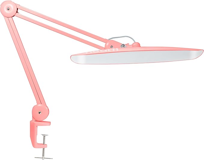 Neatfi XL 2,200 Lumens LED Task Lamp, 24W Super Bright Desk Lamp, 117 Pcs SMD LED, 4 Level Brightness, Dimmable, Task Light for Home, Office, Workbench (Non-CCT, Rose Gold)