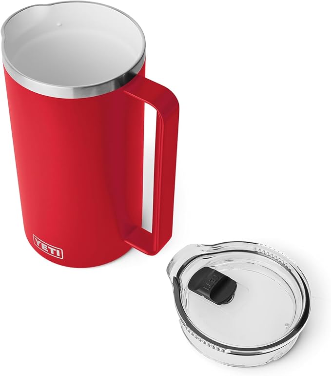 YETI Rambler 64 oz Pitcher, Vacuum Insulated, Stainless Steel with MagSlider Lid, Rescue Red