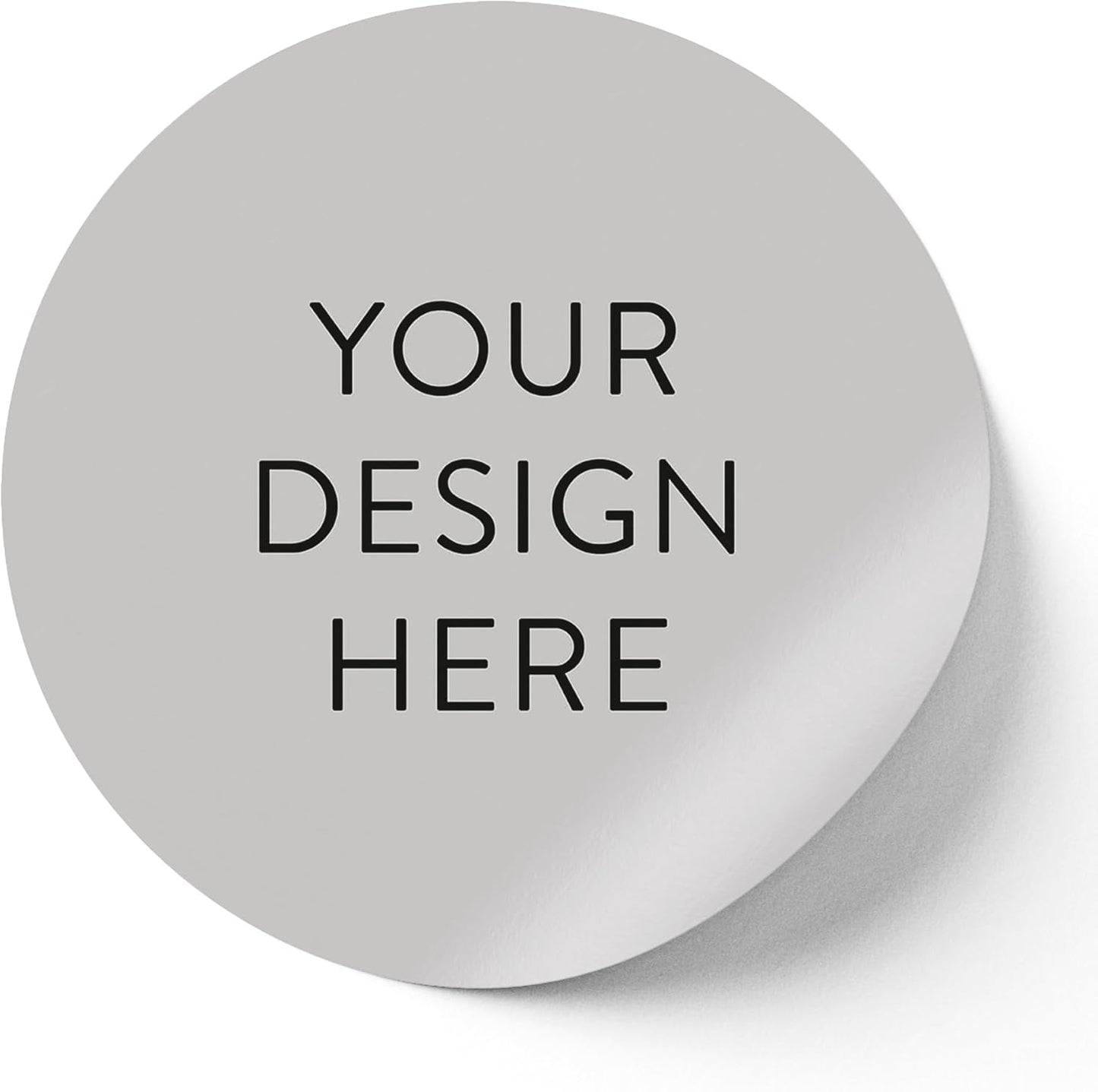 100 Custom Vinyl Stickers - Upload Your own Image, Text, Design, Logo - Personalized Logo Labels for Handmade, Packaging, Bottle, Jars, Candle, Brand Stickers (Gray, 2x2)