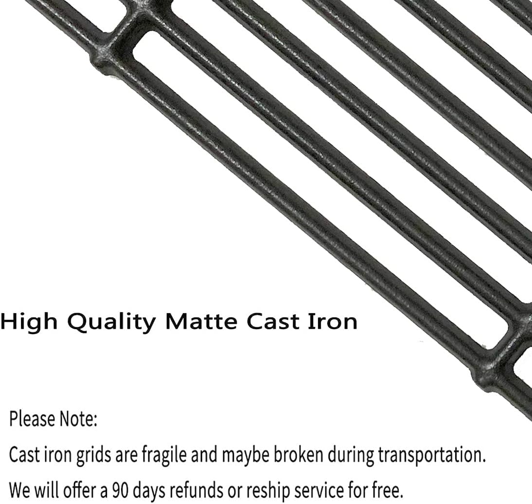 C752B(2-Pack) 15 Inch Cast Iron Cooking Grid Grates Replacement for Weber 7522 7521 Genesis Silver A Spirit 210 Spirit e210 Spirit 500 Parts