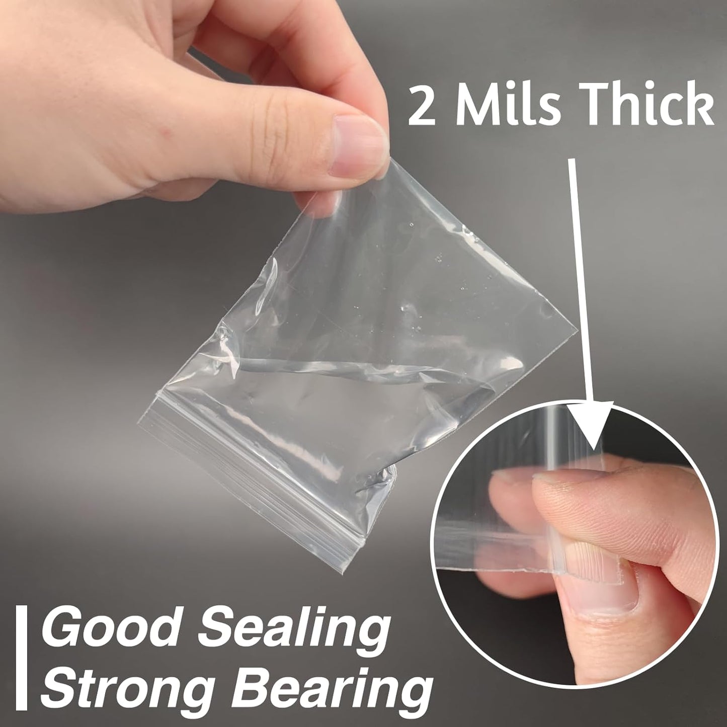 360pcs 3 x 5 inch Plastic Bags, 2 mil Jewelry Bags, Clear Small Zip Bag, Resealable Zip Bag for Small Business, Storage, Candy