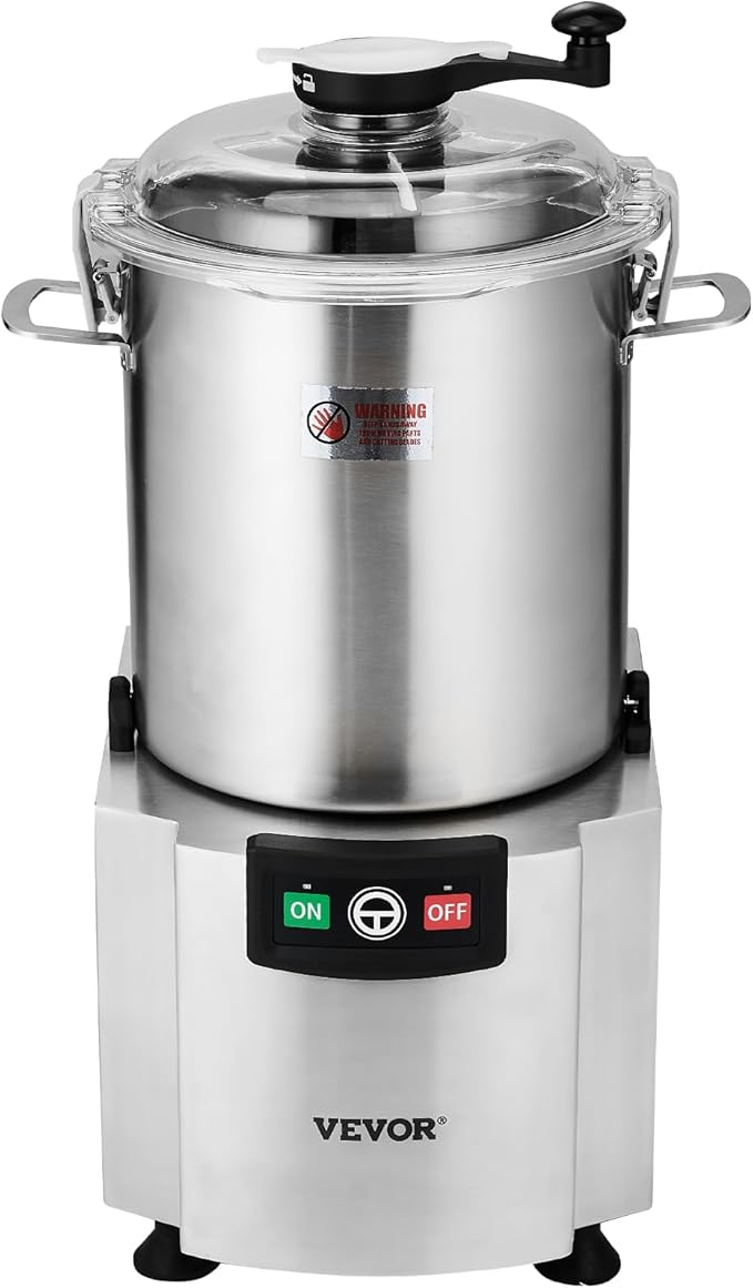 VEVOR Food Processor & Vegetable Chopper, 19 Quart Food-Grade Stainless Steel Food Processor Chopper with S-Curve Blade and Scraper, Ideal for Chopping Vegetables, Fruit, Grains, Nuts