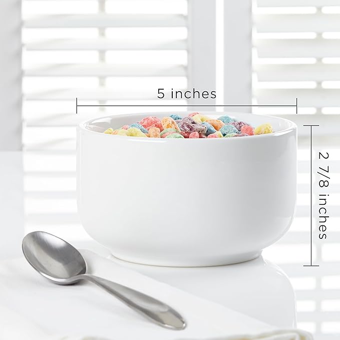 Personalization Universe Personalized Ice Cream Bowl - Customizable Stoneware Bowls for Ice Cream, Soup, Cereal - Dishwasher & Microwave Safe, Chip-Resistant