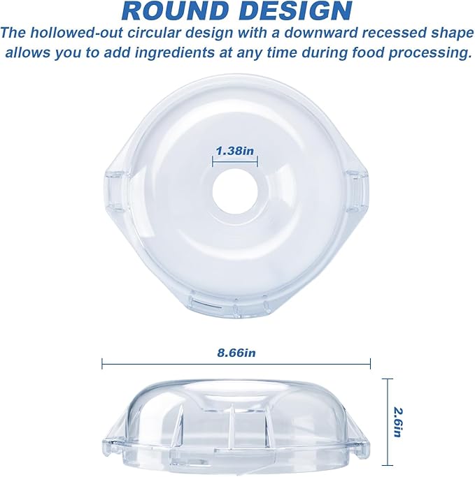 106458S Cutter Bowl Lid For Robot Coupe R2 R2N R2B R2 Dice And R101B Food Processors 106458S Replacement Lid