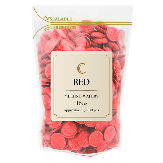KIDU Red Chocolate Melting Wafers 16 Ounces Bulk Perfect For Dipping, Deserts, Baking And More - 1 Pound