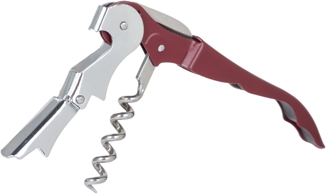 Thirsty Rhino Anggur Double Hinged Waiter's Corkscrew (Set of 12) (Burgundy)