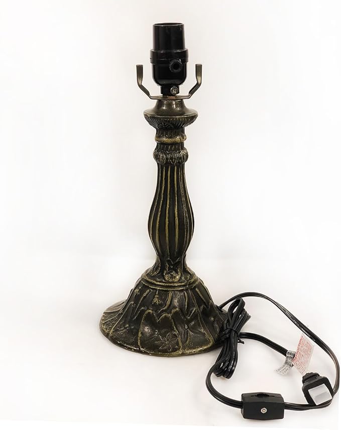HUIMEIJU Table lamp Base with 10-14 inch lampshade, Tiffany Table lamp Base(Circular)