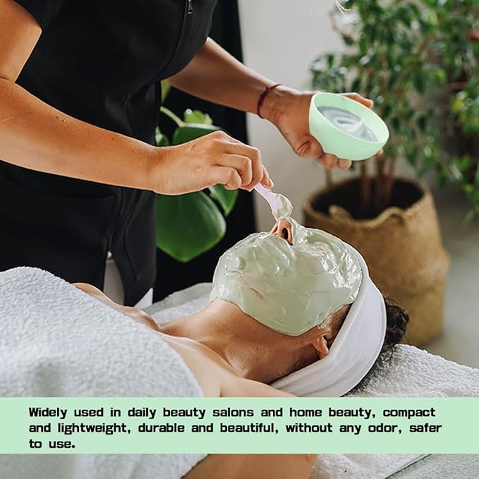 4 Inch Diy Silicone Facial Mask Mixing Bowl, 4 PCS Home Use Microwavable Silicone Facial Mud Bowl for Facial Mask, Mud Mask and Other Skincare Products, Cosmetic Beauty Tool for Home Salon,Green