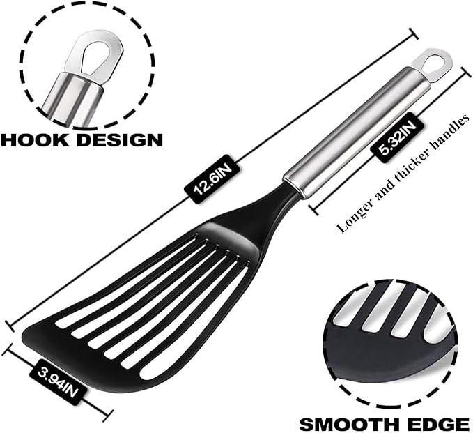 Tenta Kitchen Flexible Fish Turner Spatula, for Fish/Egg/Meat/Dumpling Frying