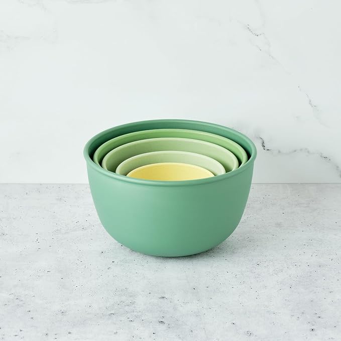Bamboozle Astrik Mega Baking Bundle| 5 Piece Mixing Bowl Set | Measuring Cups and Spoons | Silicone Lid Set | Cooking and Meal Prep | Dishwasher Safe | Microwave Safe | Fresh Guacamole