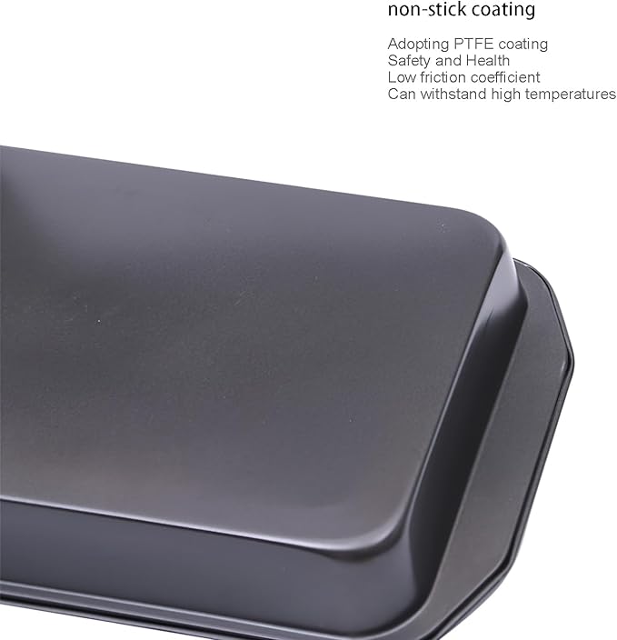 Black Large Rectangular Baking Pan Carbon Steel Non-stick Cake Mold Oven Baking Pan (Size: 16 inches long x 11 inches wide x 2 inches high)