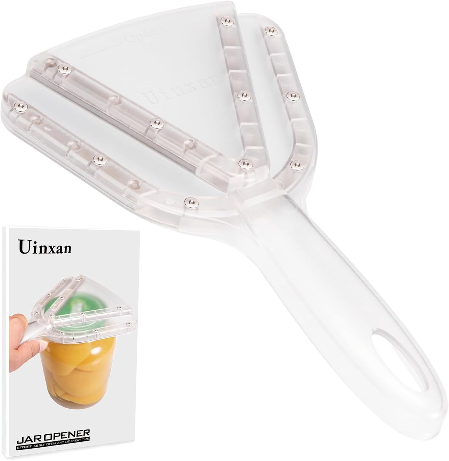 Jar Opener for Weak Hand & Seniors with Arthritis,Easy Twist Off Bottle Caps,Patent | Unique Kitchen Gadgets, Christmas Gifts for Elderly/Women/Men (Transparent)
