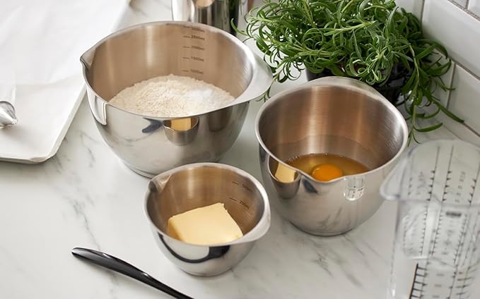 Rosti Precision Craft Mixing Bowl Set 3 Liter Elevate Your Culinary Experience Stylish Nesting Bowls for Effortless Cooking and Baking